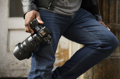 man holding a Nikon Z7 II