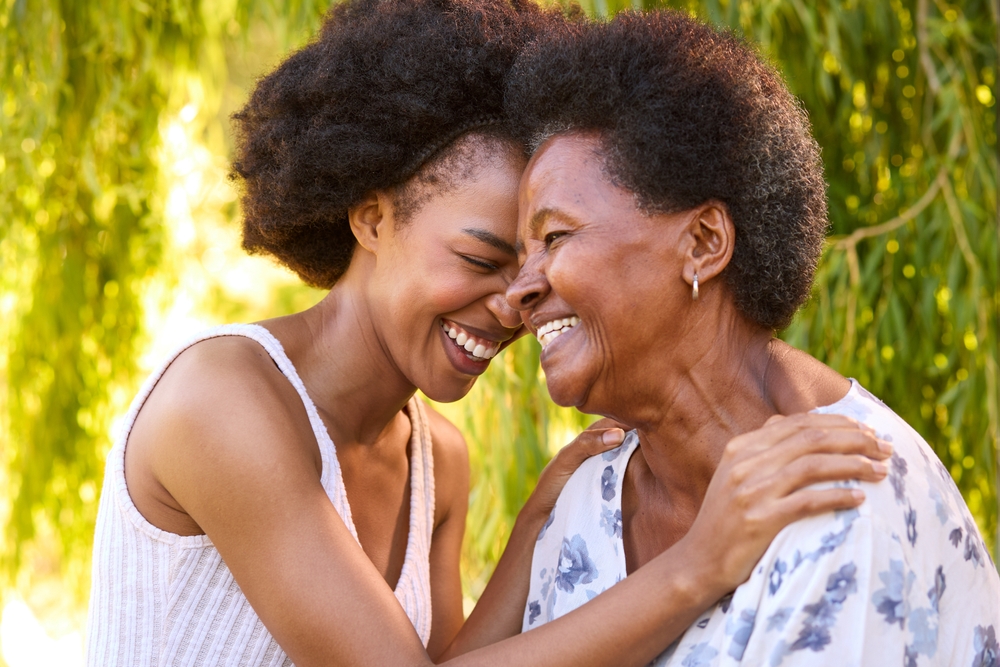 Mother and Daughter Laughing