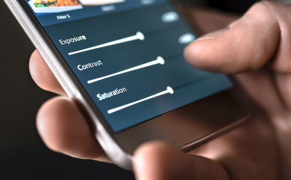 Photo editing with mobile phone app
