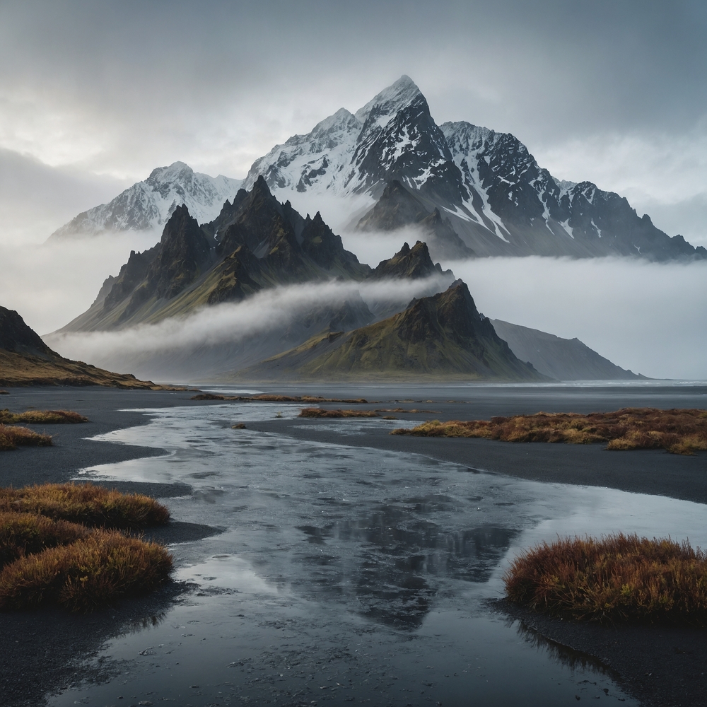 rugged mountain scene